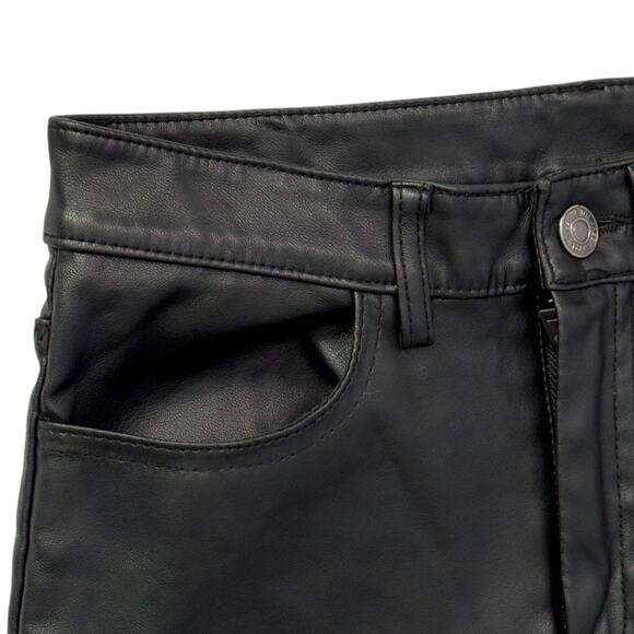 Free People Faux Leather Pants - Skinny Black - 26 Waist - Soft & Cozy Leggings - Picture 2 of 8